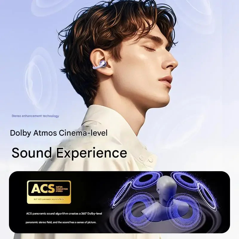 Original Sony Wireless Earphone Open Ear Q88 Ear Clip ENC Headset Bluetooth 5.4 HD Call Touch Control Headphone for Android iOS