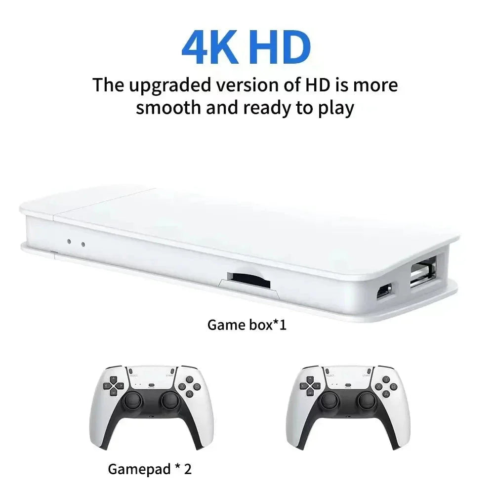 20000+ Games! M15 Mini TV Handheld Console 64G Storage Wireless Gamepad HD Output PS1 Emulator Two Player Portable Retro Game