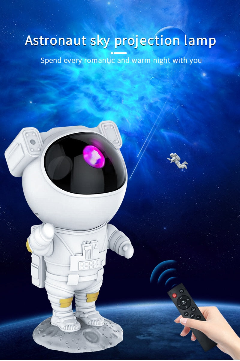 Kids Star Projector Night Light with Remote Control - 360° Adjustable Design for Enchanting Astronaut Nebula Galaxy Lighting, Perfect for Children and Adults