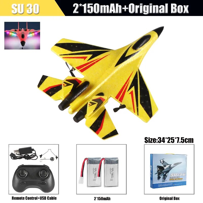 RC SU-35 Fighter Plane: High-Flying 2.4G Radio Control Glider for Kids - Remote Control Foam Aircraft for Adventurous Play