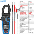 Mestek CM87Pro Clamp Meter 1000A 1000V AC DC True RMS Digital Clamp Meter Amperimetrica Capacitance Temperature Ohm Hz Tester