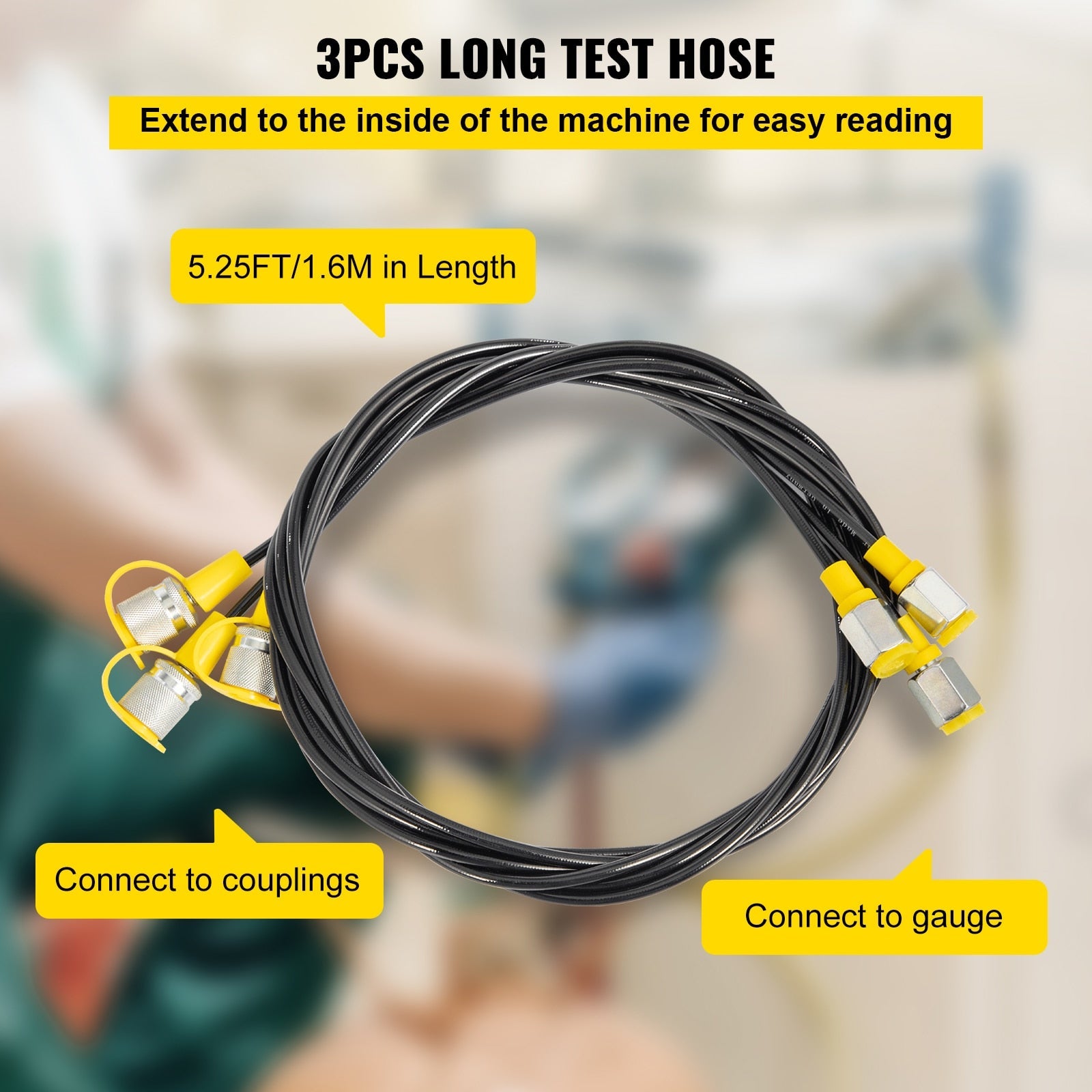 Portable 0-60Mpa Hydraulic Pressure Gauge Test Kit with Digital Manometer for Accurate Measurements and Easy Excavator Maintenance