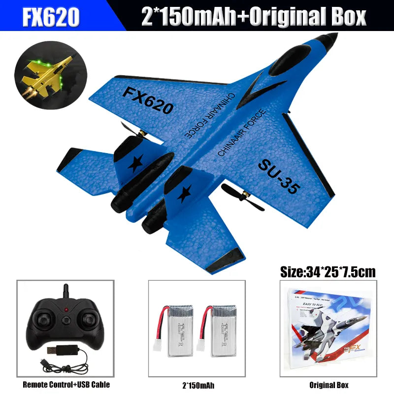 RC SU-35 Fighter Plane: High-Flying 2.4G Radio Control Glider for Kids - Remote Control Foam Aircraft for Adventurous Play