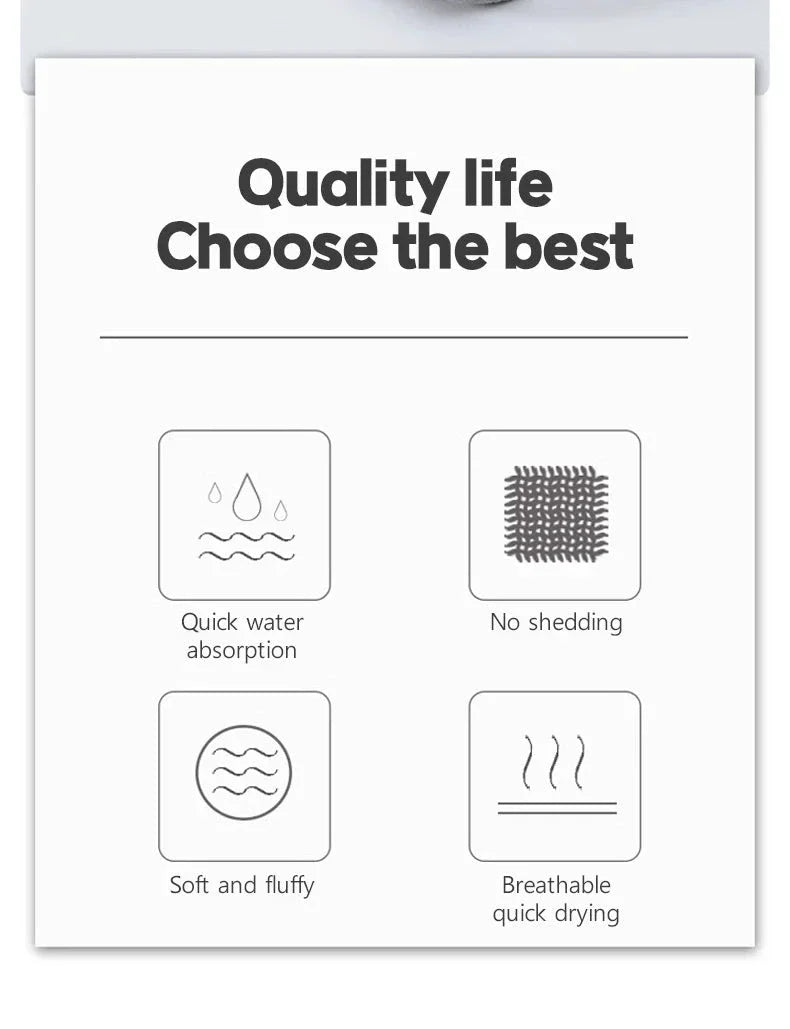1 Pc Thickened Absorbent Bath Towel Soft Face Towel for Home