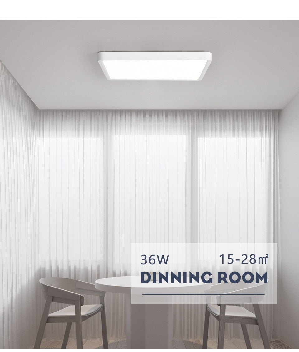 Smart Wood Grain LED Ceiling Lamp: Tuya App & Voice Control, Alexa/Google Compatible, Remote Control, Stylish Square Ceiling Light for Living Room