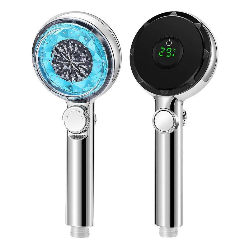 DecorBites™ LED Filtered Shower Head with Digital Display - High Pressure Water Saving
