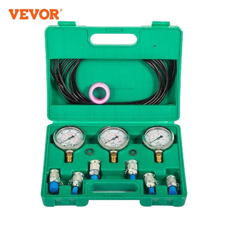 Hydraulic Gauge Test Kit: 0-60Mpa Precision Measurement Tools in a Portable Case - Optimized for Superior Excavator Performance