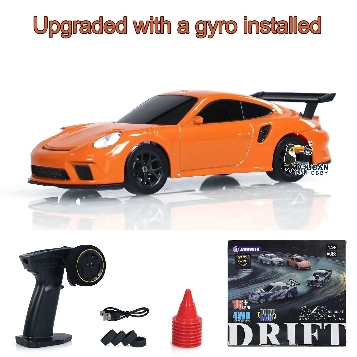 New RC Drift Car Upgraded Gyro 1/43 Racing RTR 4WD Four-wheel Drive High Speed Radio Control Model 2.4g Drift Race Car Mini Gift