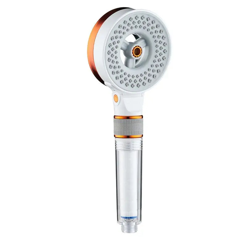 DecorBites™ Dual Switch Shower Head, High Pressure, Beauty Transparent Handle, Stop Button