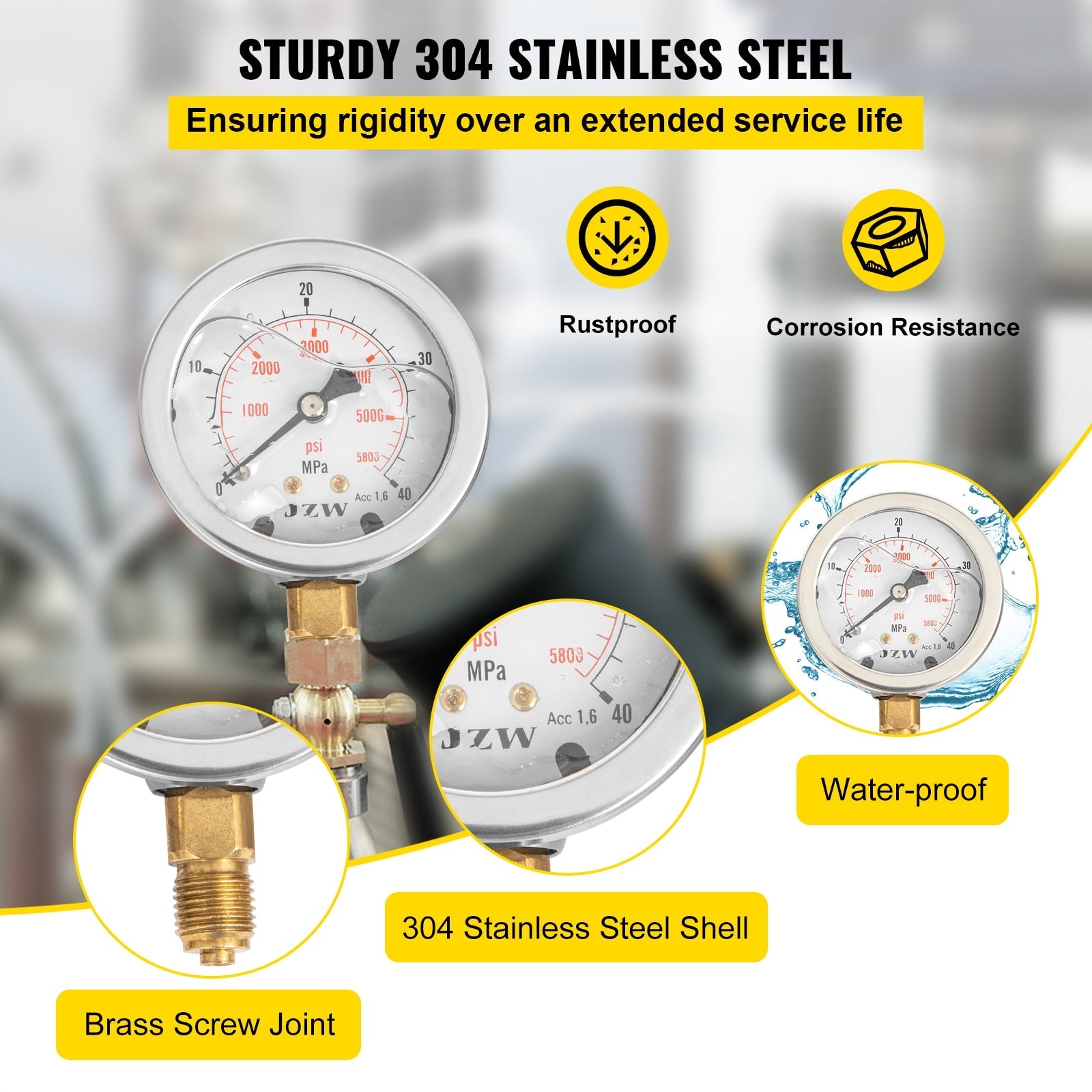 Hydraulic Gauge Test Kit: 0-60Mpa Precision Measurement Tools in a Portable Case - Optimized for Superior Excavator Performance