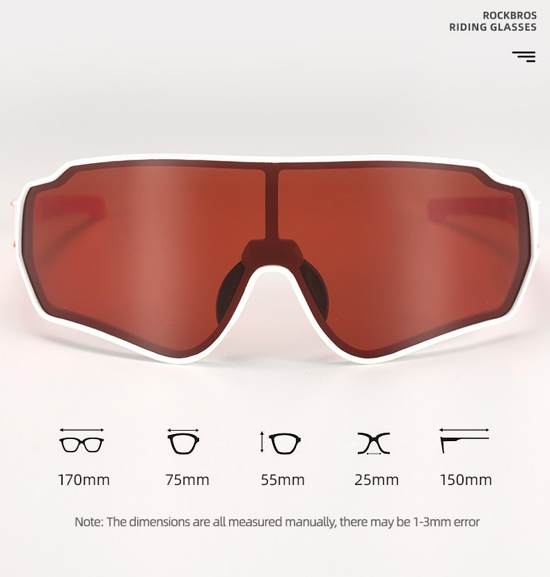 Photochromic Polarized Sunglasses for Men and Women - Cycling Glasses for Outdoor Sports, Hiking, and Biking with Inner Frame