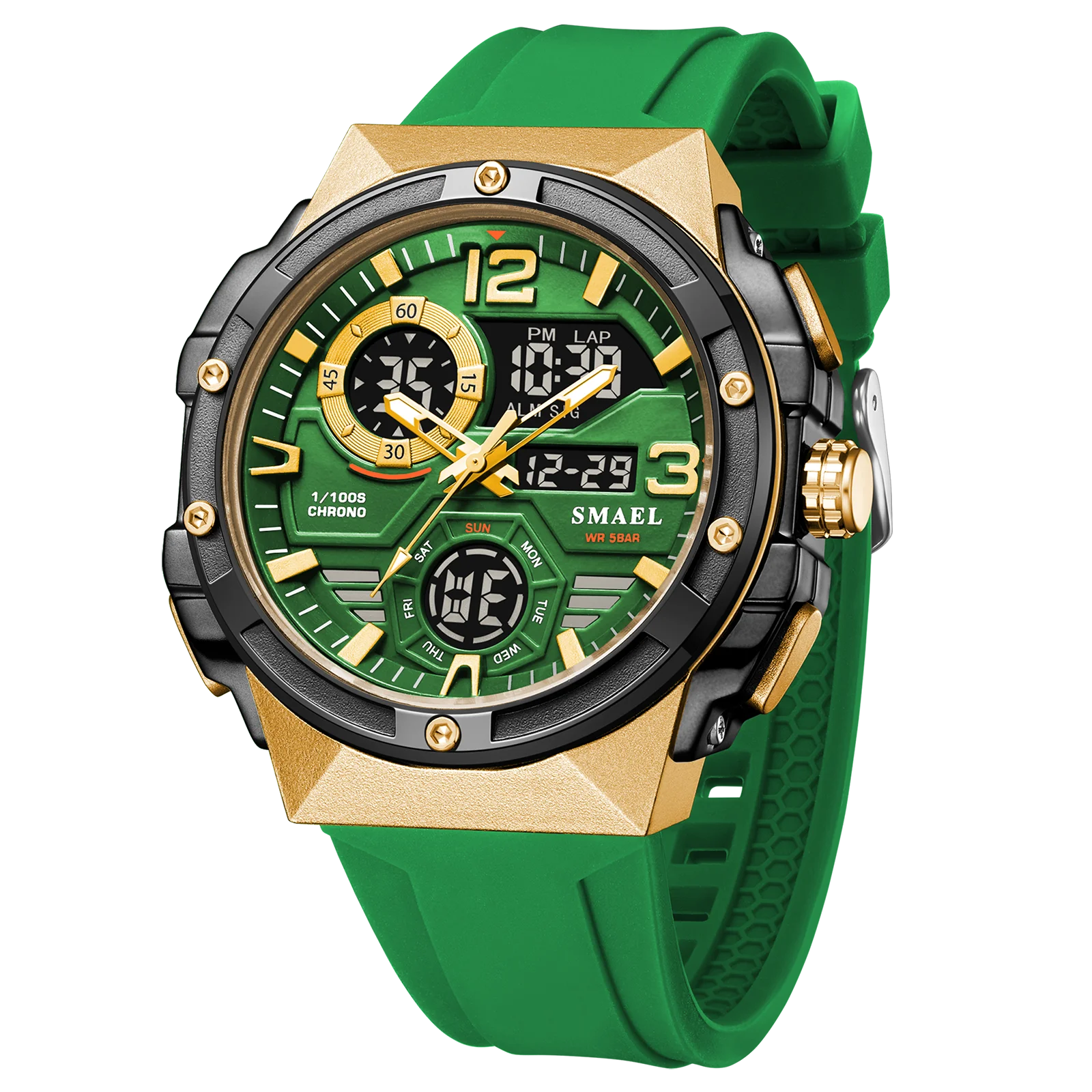 SMAEL 8118 Fashionable,casual and sporty men's watch with light alarm,stopwatch,waterproof and shockproof,multi-functional ,gift