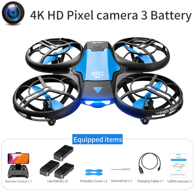 New Mini Drone V8 with 4K/1080P HD Camera, WiFi FPV, Air Pressure Height Maintenance, Foldable Quadcopter, RC Drone Toy Gift