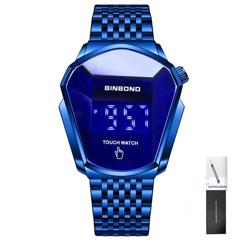 BINBOND 01 New Casual Unique Digital Clock Men Luxury Watch Automatic Watches Mens Gold Fashion Quartz Wristwatches Montre Homme
