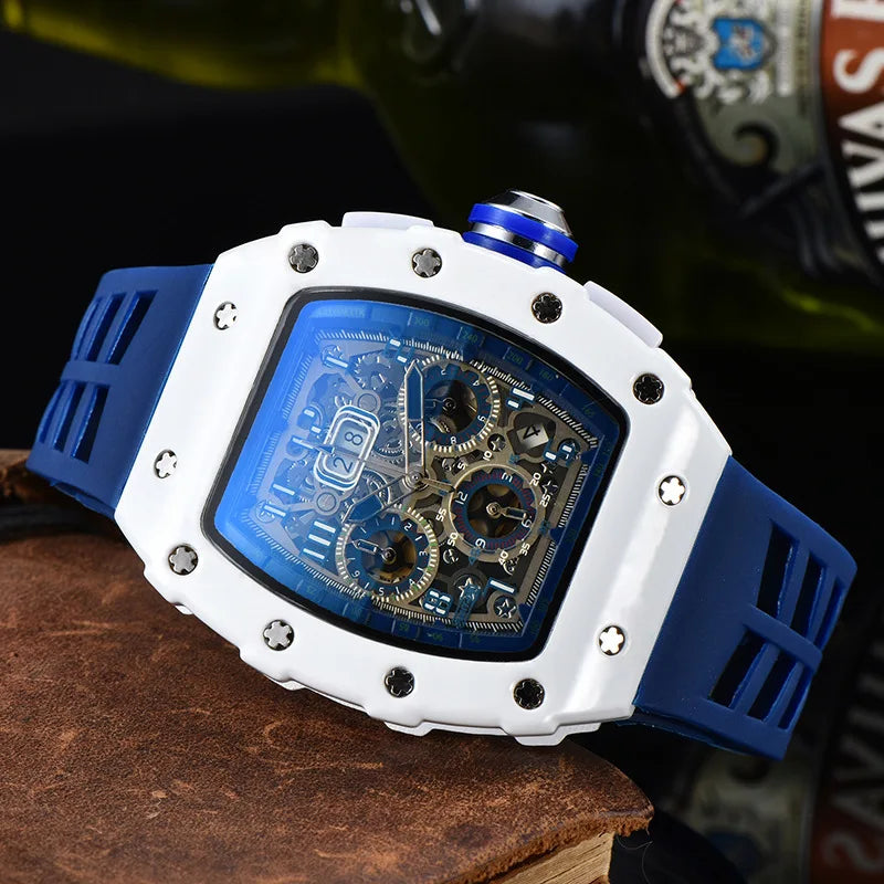 Casual, trendy, fashion watch, men's quartz watch with diamond gypsy