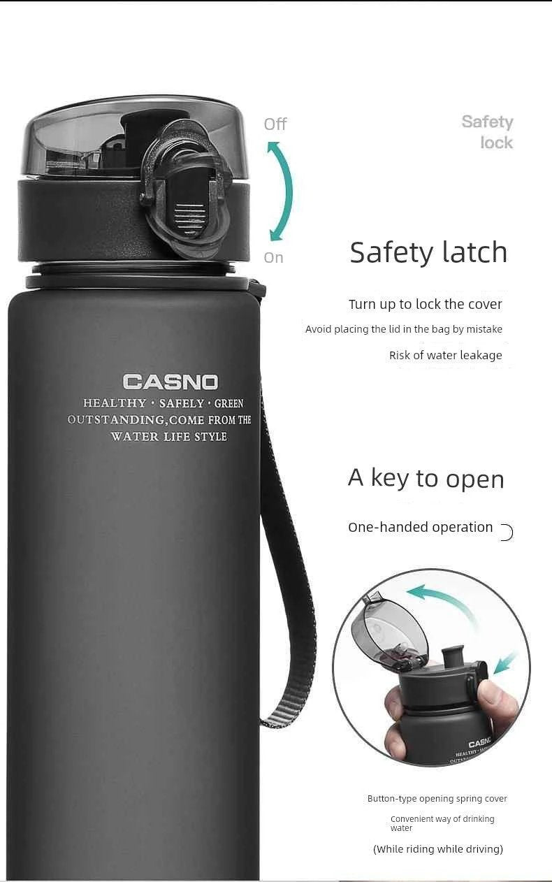 Casino Frosted Sports Water Bottle Plastic Portable Bottle With Lid For Men And Women