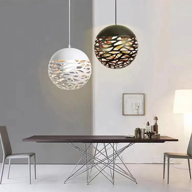 DecorBites™ Kelly Pendant Lamp: Vintage Ball Light Chandelier for Industrial Home Decor