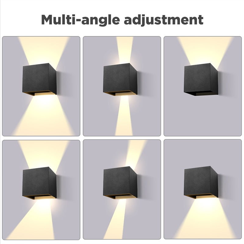 Contemporary LED Wall Lamp: Waterproof IP65, Ideal for Bathroom and Outdoor Lighting, Available in 4W, 6W, and 8W, Suitable for 110V and 220V Power Supply