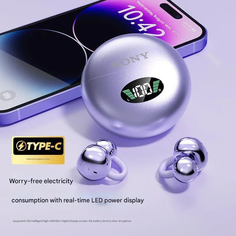 Original Sony Wireless Earphone Open Ear Q88 Ear Clip ENC Headset Bluetooth 5.4 HD Call Touch Control Headphone for Android iOS