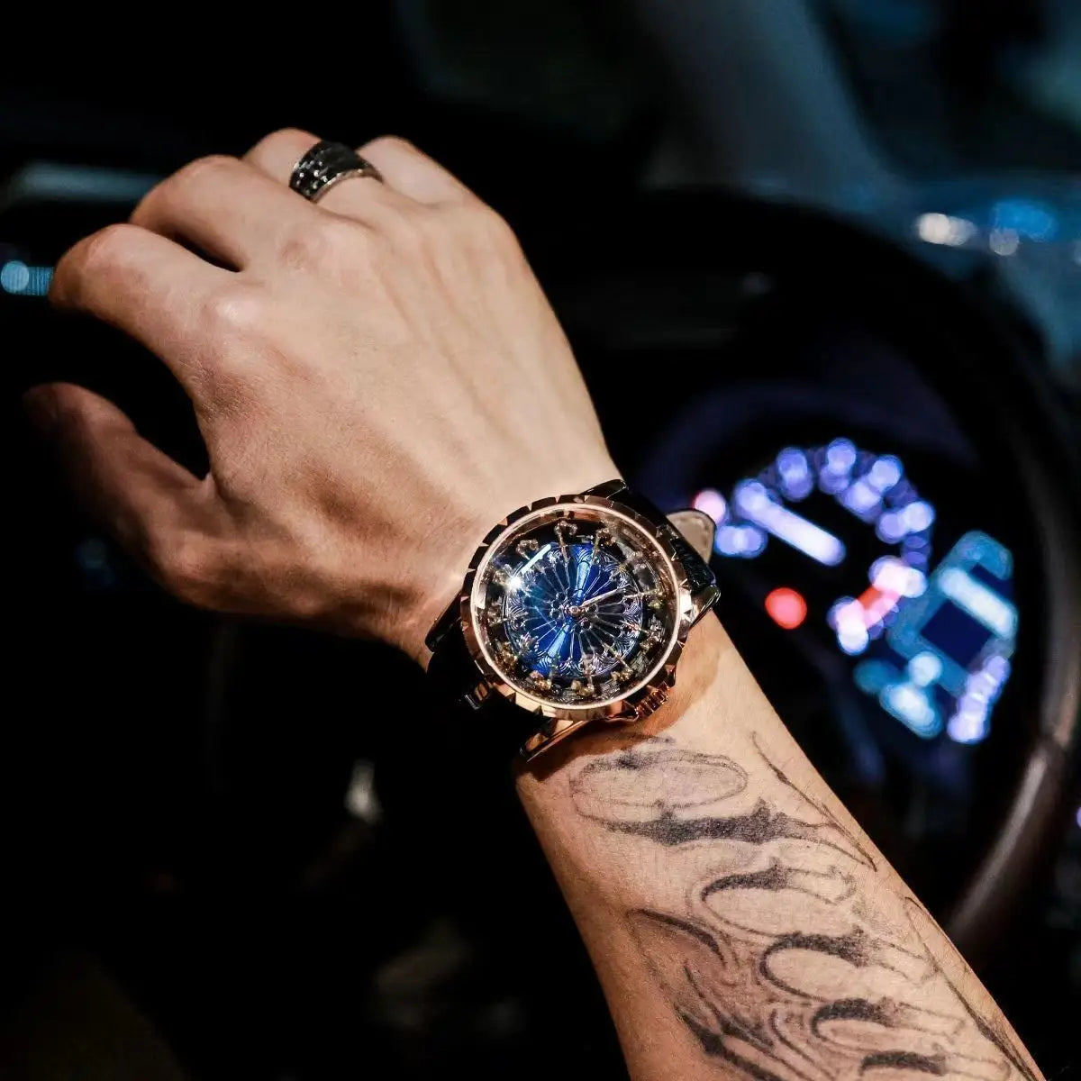 Top-Tier Luxury and Elegant Men's Watch, Knights of the Twelve Tables Watch for Men, Wormhole Concept Non-Mechanical Watch, Men's Watch with Zodiac Signs, Niche Brand Men's Watch, Casual Style Fashion Accessory, the Best Gift