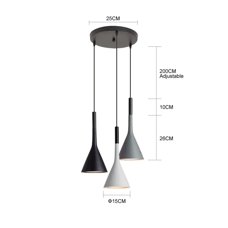 DecorBites™ LED Chandeliers: 3 Pendant Lights Kitchen Dining Room Art Decor Hanging Lamp