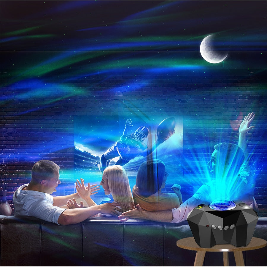 Aurora Lights Star Projector with Bluetooth Music Speaker - Create a Stunning Galaxy Display | Remote Control Sky Night Light - Perfect Gift for Kids and Adults