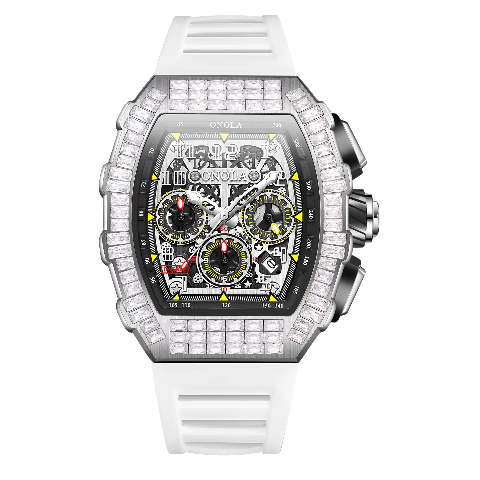 ONOLA Men Mechanical Watch Casual Silicone 30M Waterproof Automatic Watch for Men Military Man Sports Watch