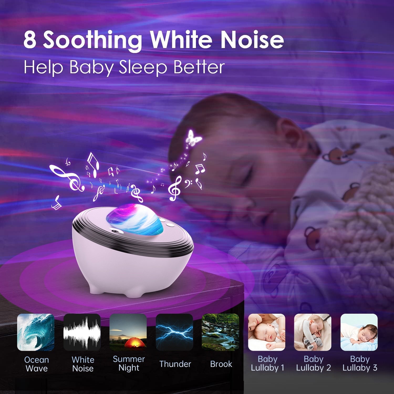Aurora Lights Star Projector with Bluetooth Music Speaker - Create a Stunning Galaxy Display | Remote Control Sky Night Light - Perfect Gift for Kids and Adults