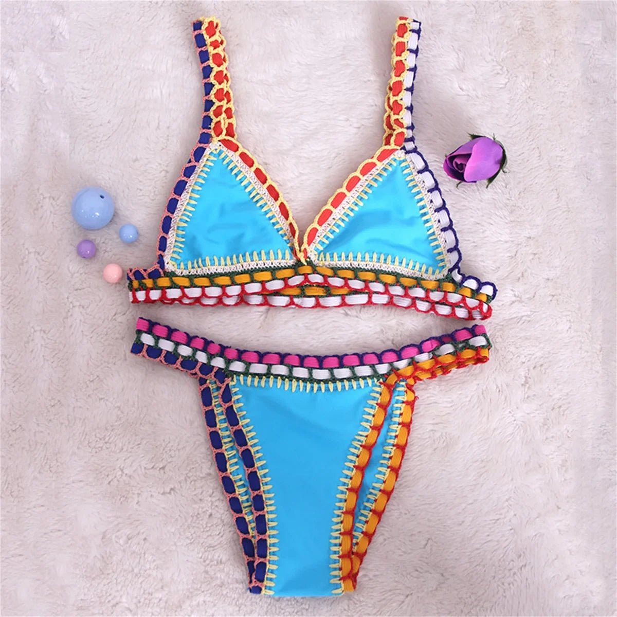 Pink Crochet Bikini