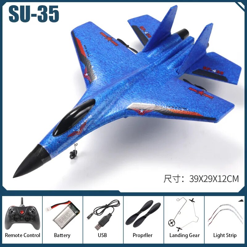 RC SU-35 Fighter Plane: High-Flying 2.4G Radio Control Glider for Kids - Remote Control Foam Aircraft for Adventurous Play
