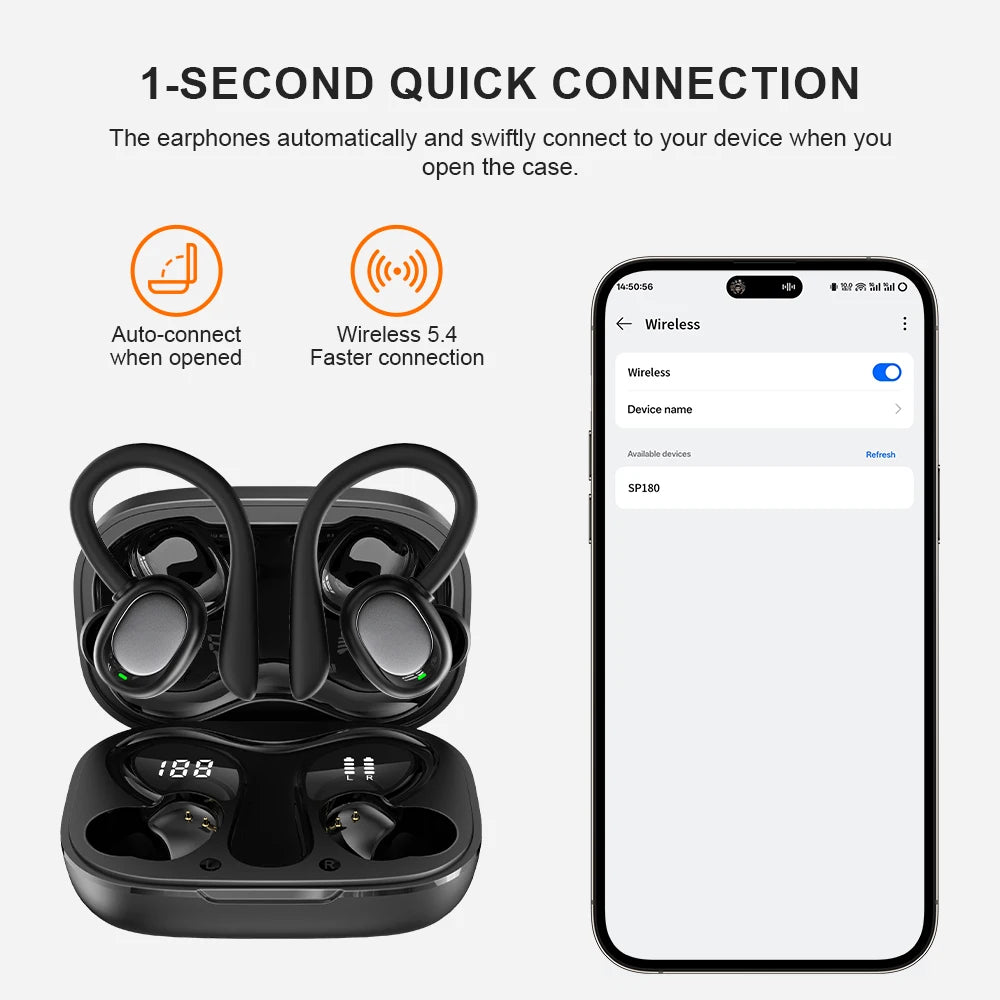 Original Sony SP180 True Wireless Headphones Bluetooth Earphones   Ear-hook Headsets HiFi Sports Music Headset with Mic