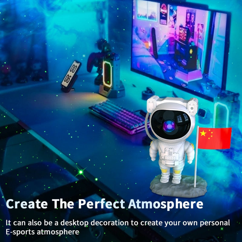 Kids Star Projector Night Light with Remote Control - 360° Adjustable Design for Enchanting Astronaut Nebula Galaxy Lighting, Perfect for Children and Adults