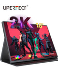 UPERFECT 16 inch 2K Portable Monitor 2560*1600 16:10 100%sRGB 500Cd/m² 120Hz Gaming Display For Xbox PS5 Switch Laptop Mac Phone