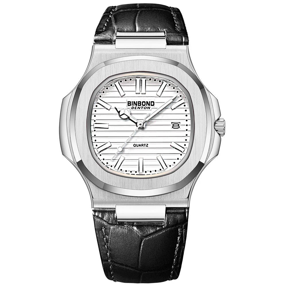 New Casual Business Rose Gold Clock Men Luxury Watch Automatic Watches Mens Top Fashion Quartz Wristwatches Gifts Reloj Hombre