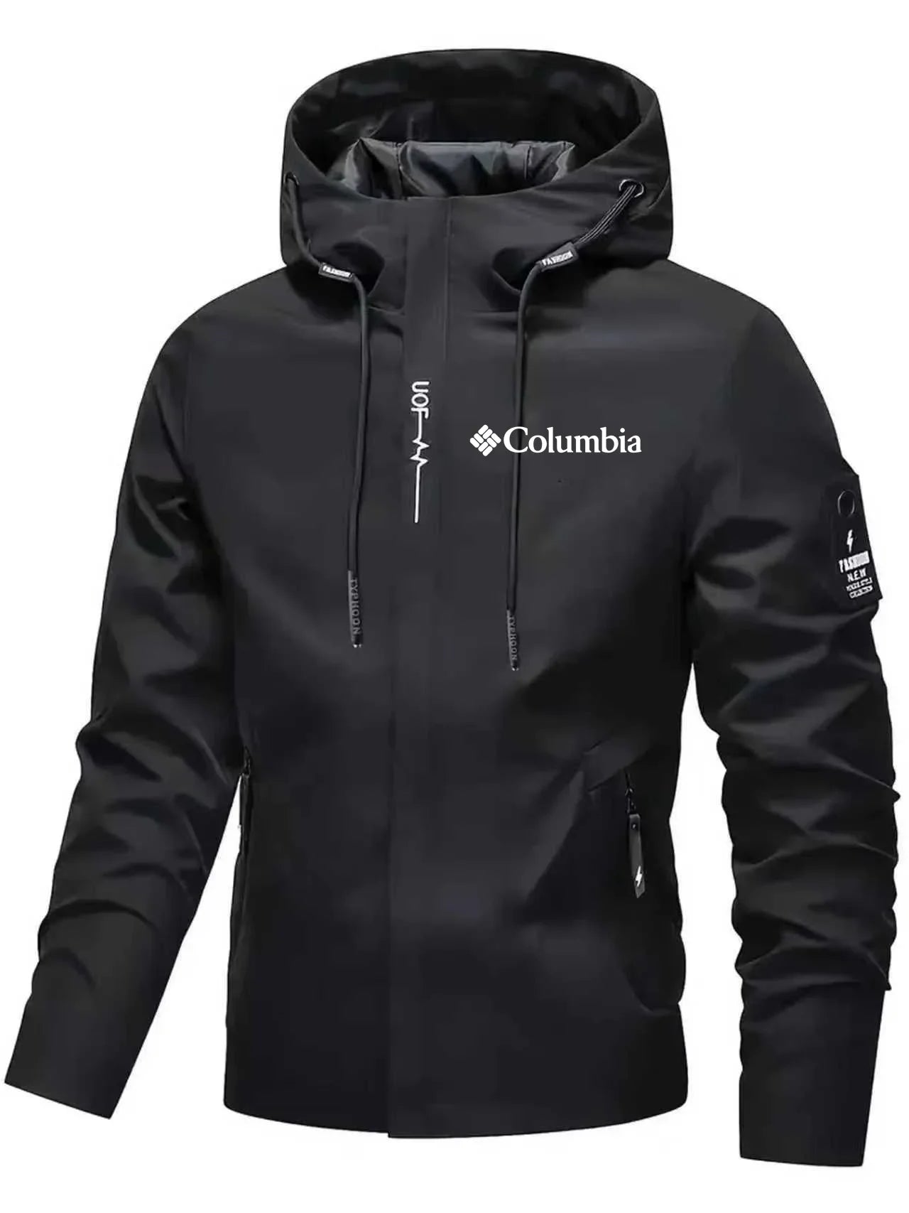 Men's windproof running jacket, lightweight and breathable hooded sports jacket, gym fitness, jogging, hiking training, outdoor
