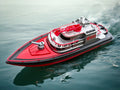 Remote Control Boat on Lake Pool H158 H160 H139 Fireboat Rescue Water-Spraying 15km/h 38CM Pool Water Toy For Kids Boys Beginner