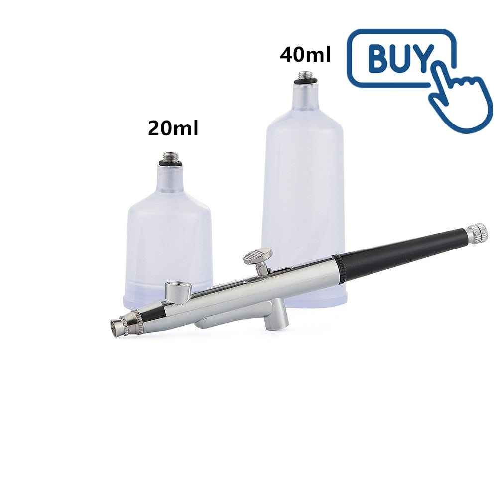 Top 0.3mm Mini Air Compressor Kit Air-Brush Paint Spray Gun Airbrush For Nail Art Tattoo Craft Cake Nano Fog Mist Sprayer