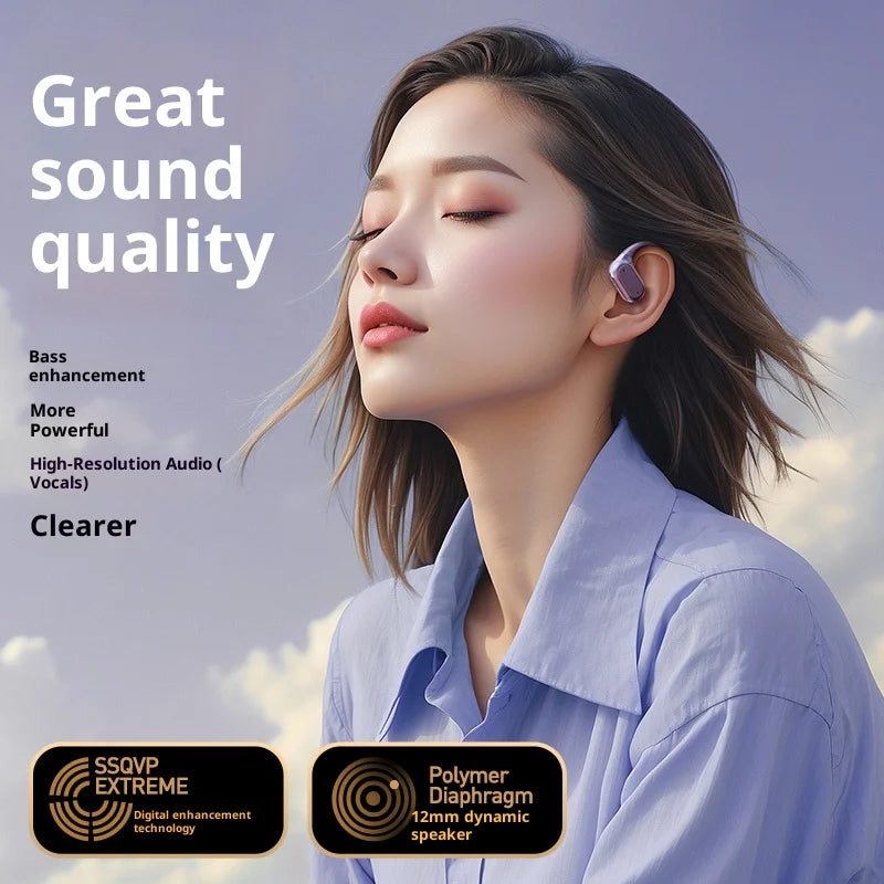 Original Sony Q17 pro Wireless Bluetooth Headphones Sports Open-Back Ear-Hook Style Hi-Fi Music Earphone with HD Call Mic