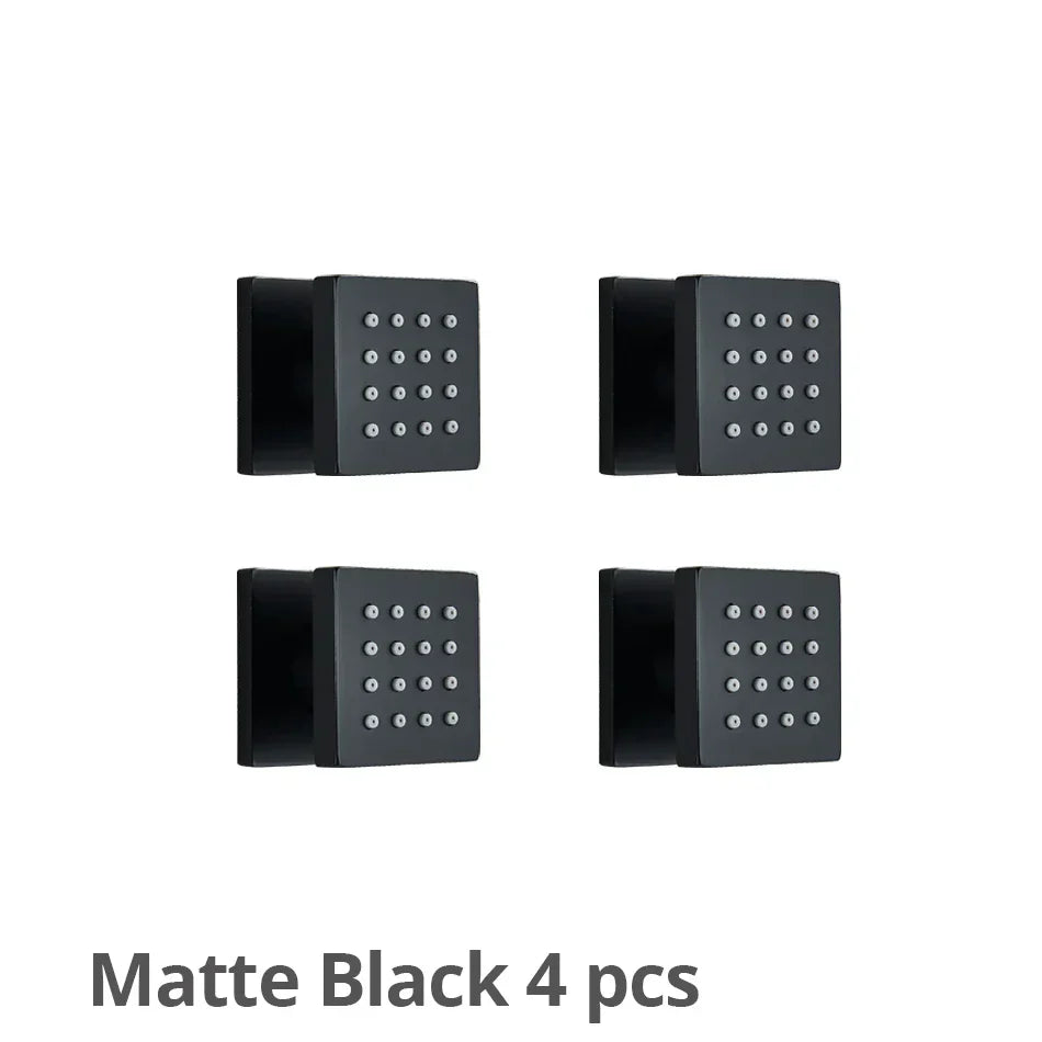 DecorBites™ Brass Square Body Spray Shower Jets for Luxury Spa Massage Experience