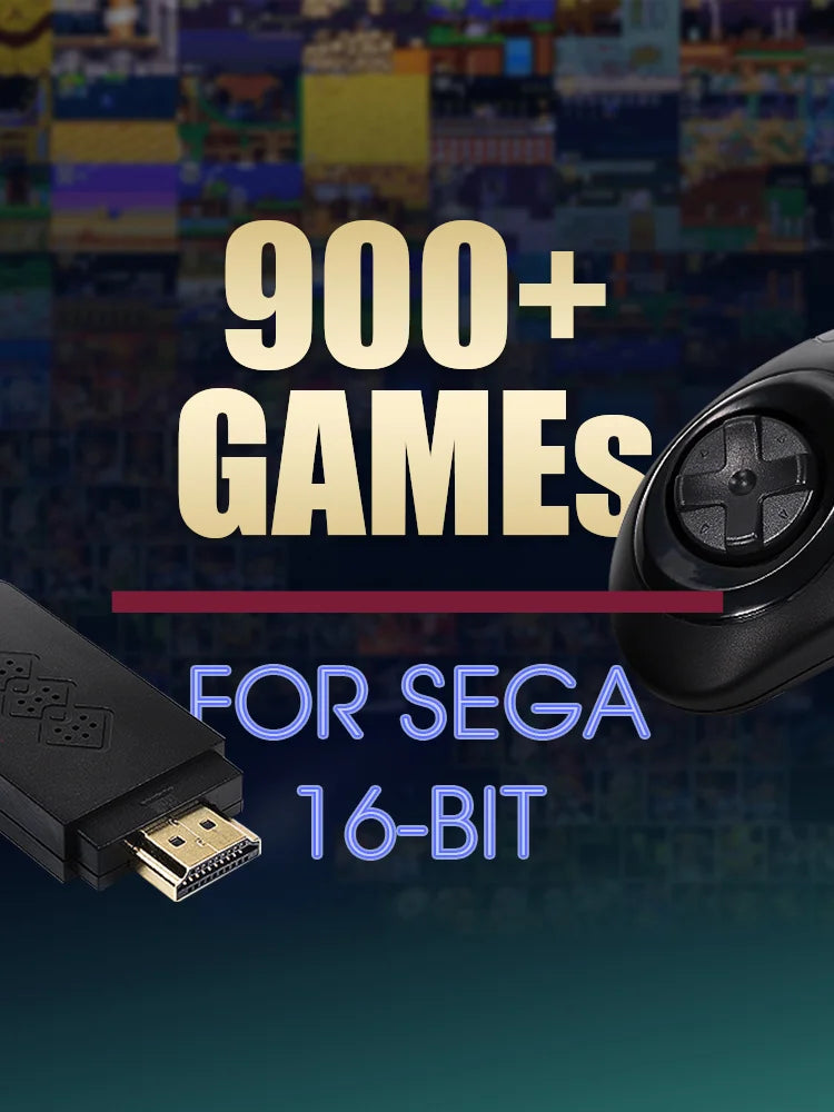 DATA FROG USB Wireless Handheld TV Video Game Console Build In 1900 Games 4k HDMI-Compatible Retro Game Console for SEGA/FC/GBA