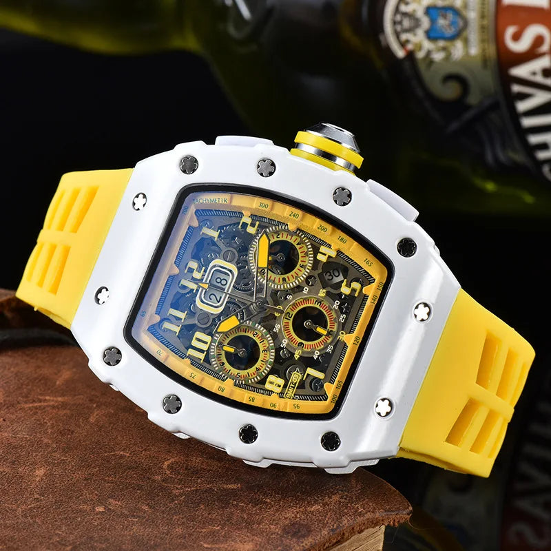 Casual, trendy, fashion watch, men's quartz watch with diamond gypsy