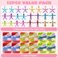 JOYFY 12 Pcs Valentine's Day Telescopic Suction Pop Tube with Cards for Kids Toys Party Favors Classroom Exchange Gifts