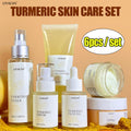 Turmeric Face Skin Care Set Lighten Dark Spots Brightening Anti Acne Aging Serum Oil Whitening Moisturizing Cream Skincare Clean
