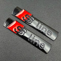 2PCS 3D Metal S Line Emblem Car Badge Stickers – Fender & Trunk Decal for Audi A1 A3 A4 A5 A6 A7 A8 Q2 Q3 Q5 Q7 RS5 TT Accessories