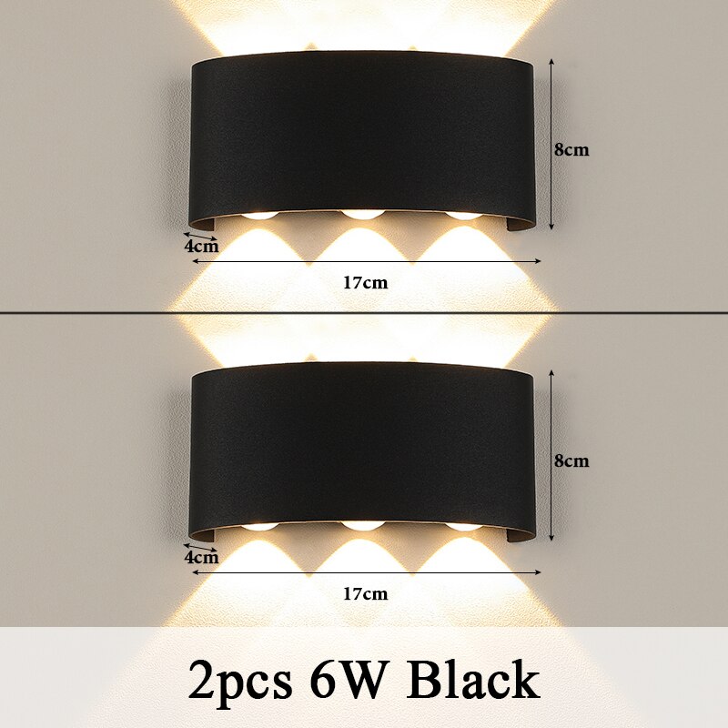 Contemporary LED Wall Lamp: Waterproof IP65, Ideal for Bathroom and Outdoor Lighting, Available in 4W, 6W, and 8W, Suitable for 110V and 220V Power Supply