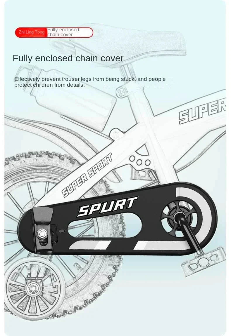 Children's Bicycles for Boys Aged 3-10 Years Old Children Girls Children's Bicycles with Flashing Auxiliary Wheels