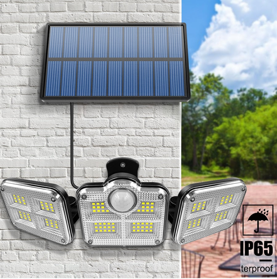 Super Bright Solar Lights | IP65 Waterproof Outdoor/Indoor Solar Lamp | Adjustable Head | Wide Lighting Angle