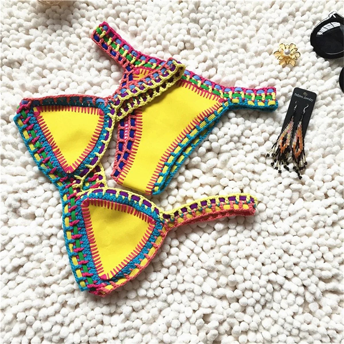Pink Crochet Bikini