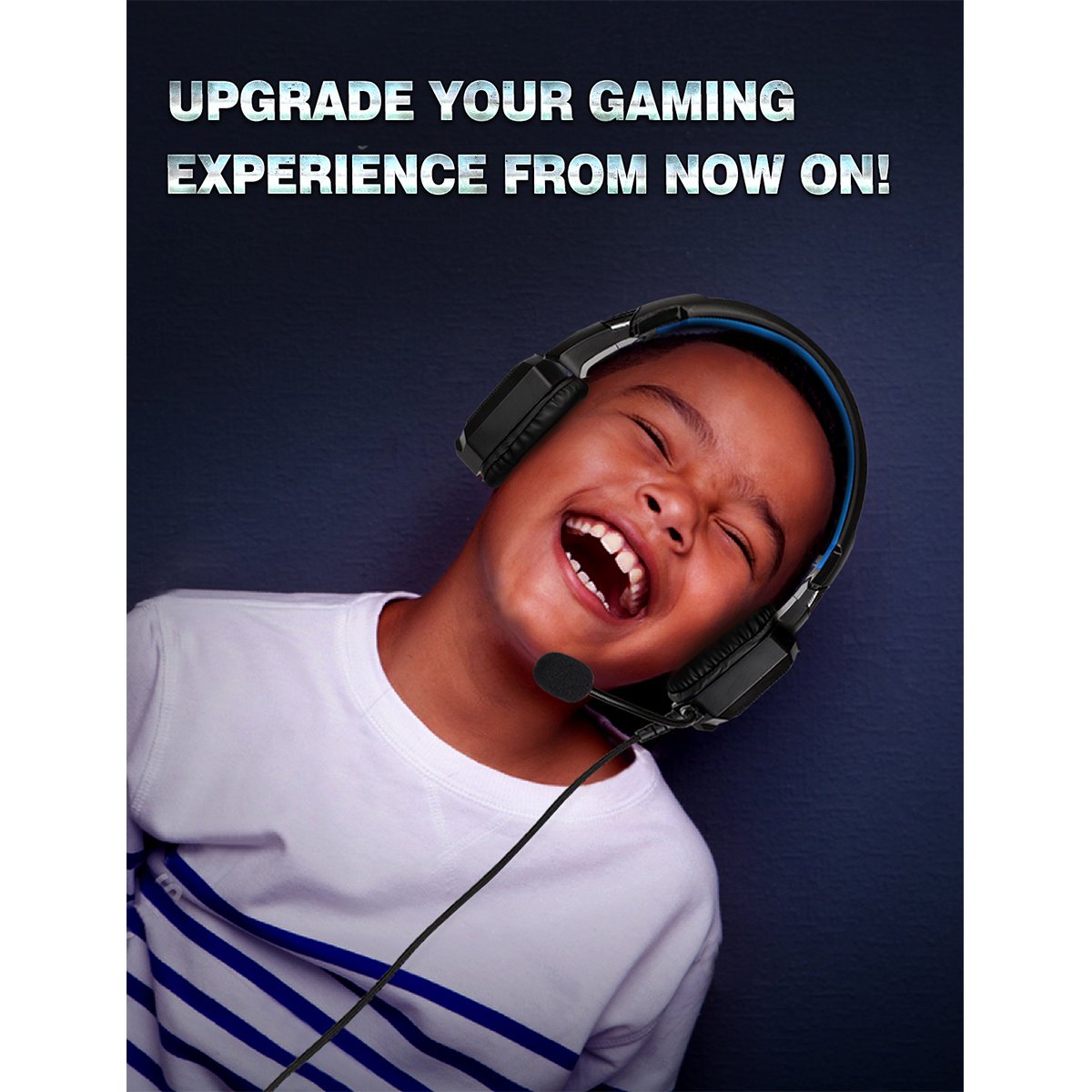 Over-Ear Gaming Headphones with Microphone & LED Light for PS4, Xbox One, PS5, Sega Dreamcast, PC, and PS2 - Noise-Canceling Gaming Headset