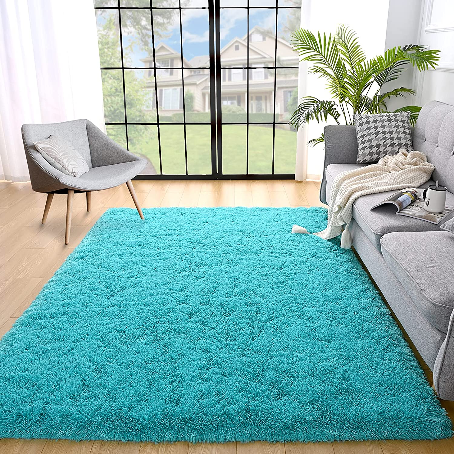 Luxurious Plush Carpets: Ultra-Soft Modern Area Rugs for Stylish Living Rooms, Playful Children's Bedrooms, and Chic Home Decor